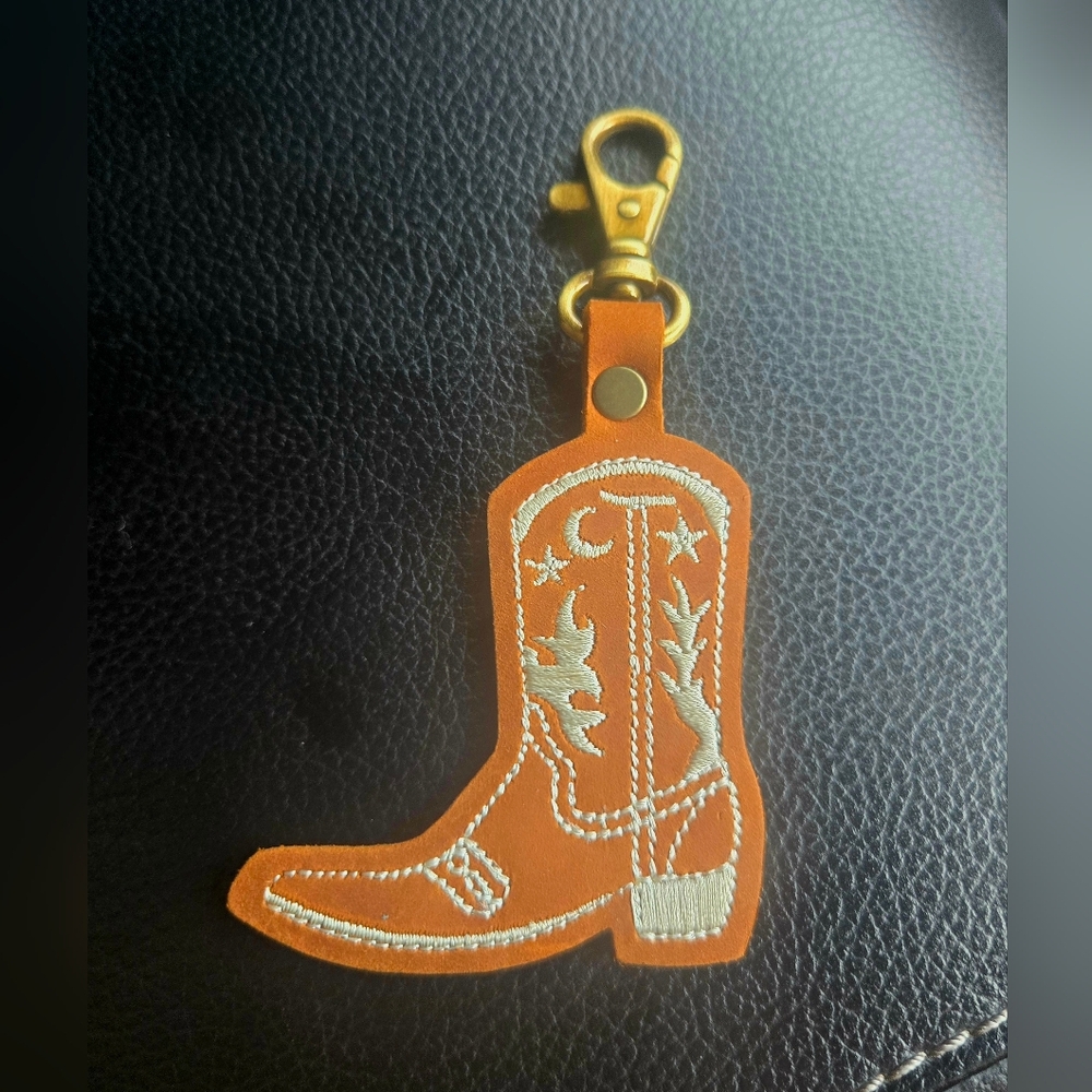 Portland Leather Cowboy Boot Keychain